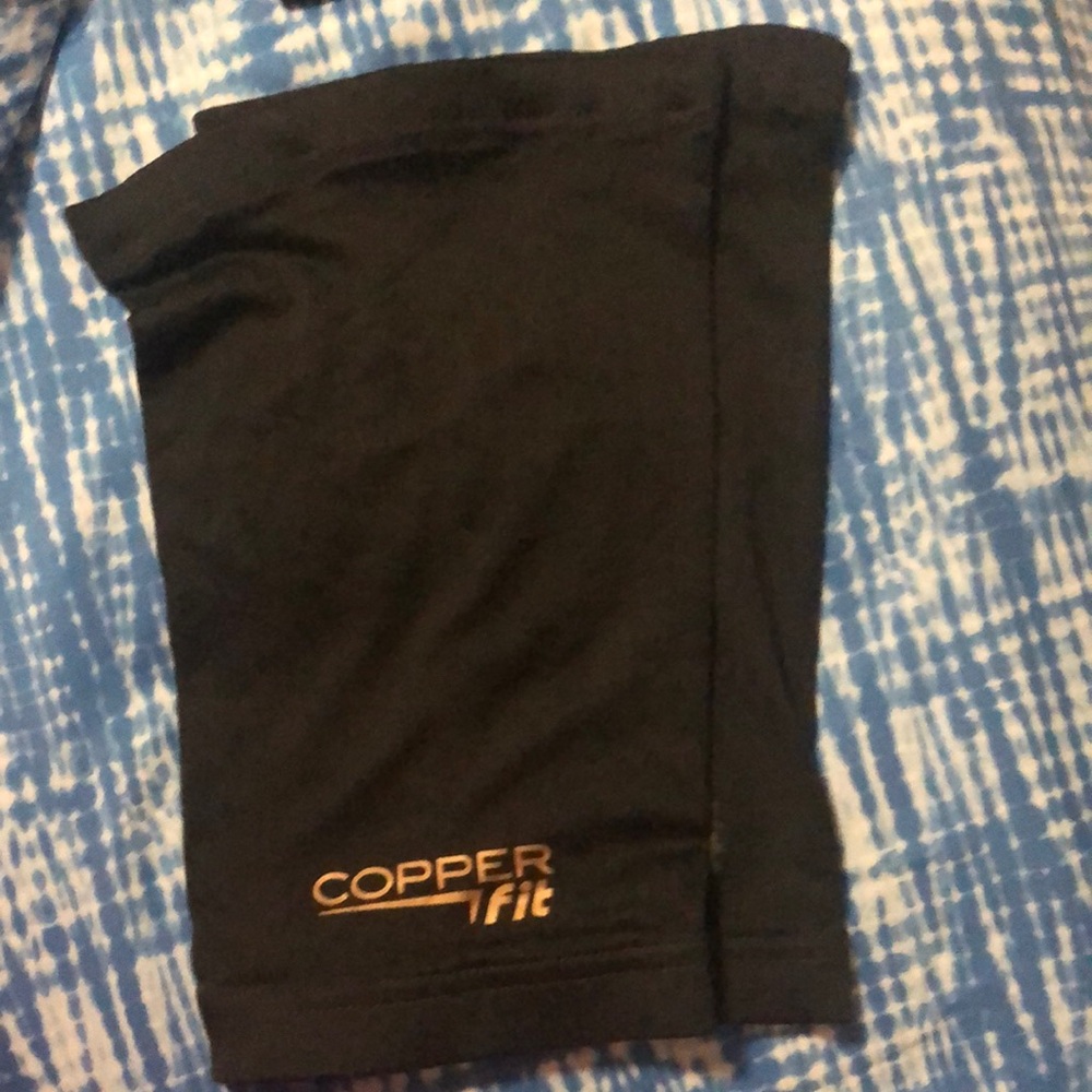 Set of knee and elbow Copper Fit Black Compression Sleeve